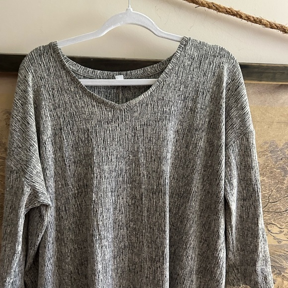 J Jill Black Gray Stretch Linen Blend Modern Dress SZ Medium Can fit Large - Picture 4 of 11